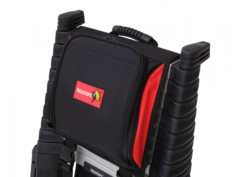 Ryggs�ck Telskopstege med verktygsh�llare